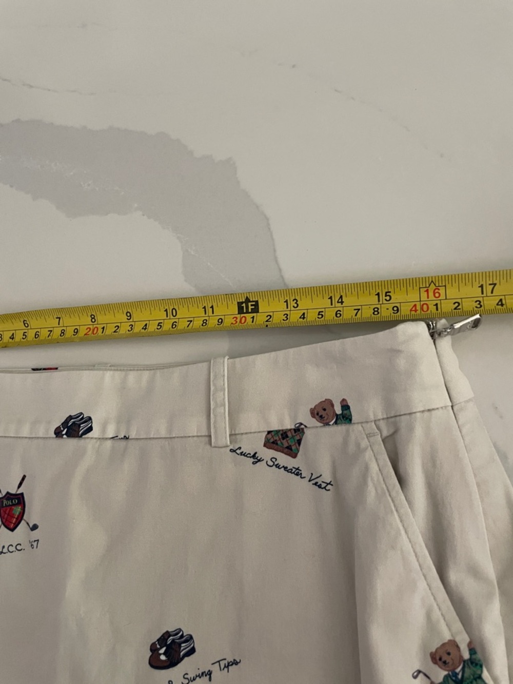 POLO Ralph Lauren global Cream Mini Skirt with Multicolor Golf Motif - Picture 9 of 12